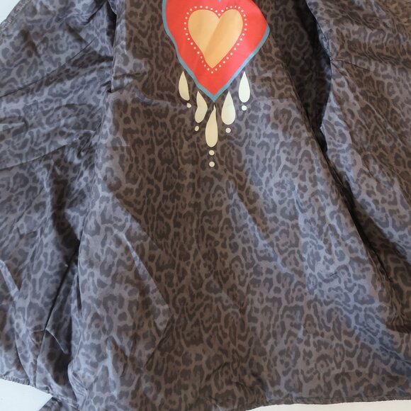 NWT Womens Tina Demel Leopard Hearts Belted Reversible Quilted Vest or Jacket 10 - Picture 13 of 16